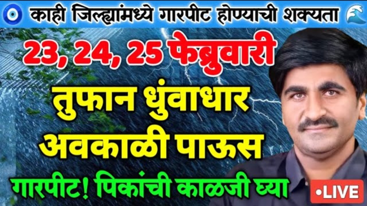 महाराष्ट्र हवामान अपडेट २०२६: या जिल्ह्यांना अवकाळीचा धोका; जिल्ह्यांची यादी पहा Panjabrao Dakh Havaman Andaj Taoday